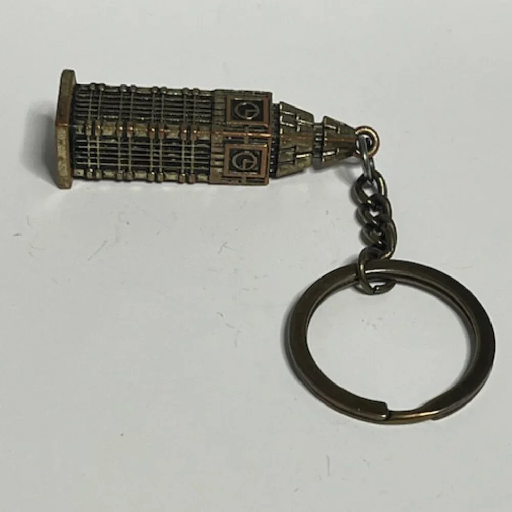 Miniature Metal Clock Tower Big Ben Keychain Keyring Charm
